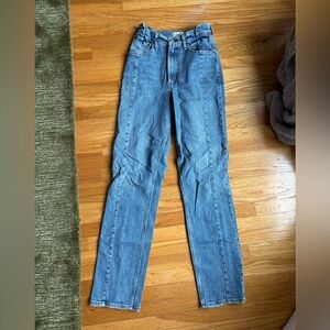 Abercrombie and fitch the 90s straight ultra high rise midwash jeans